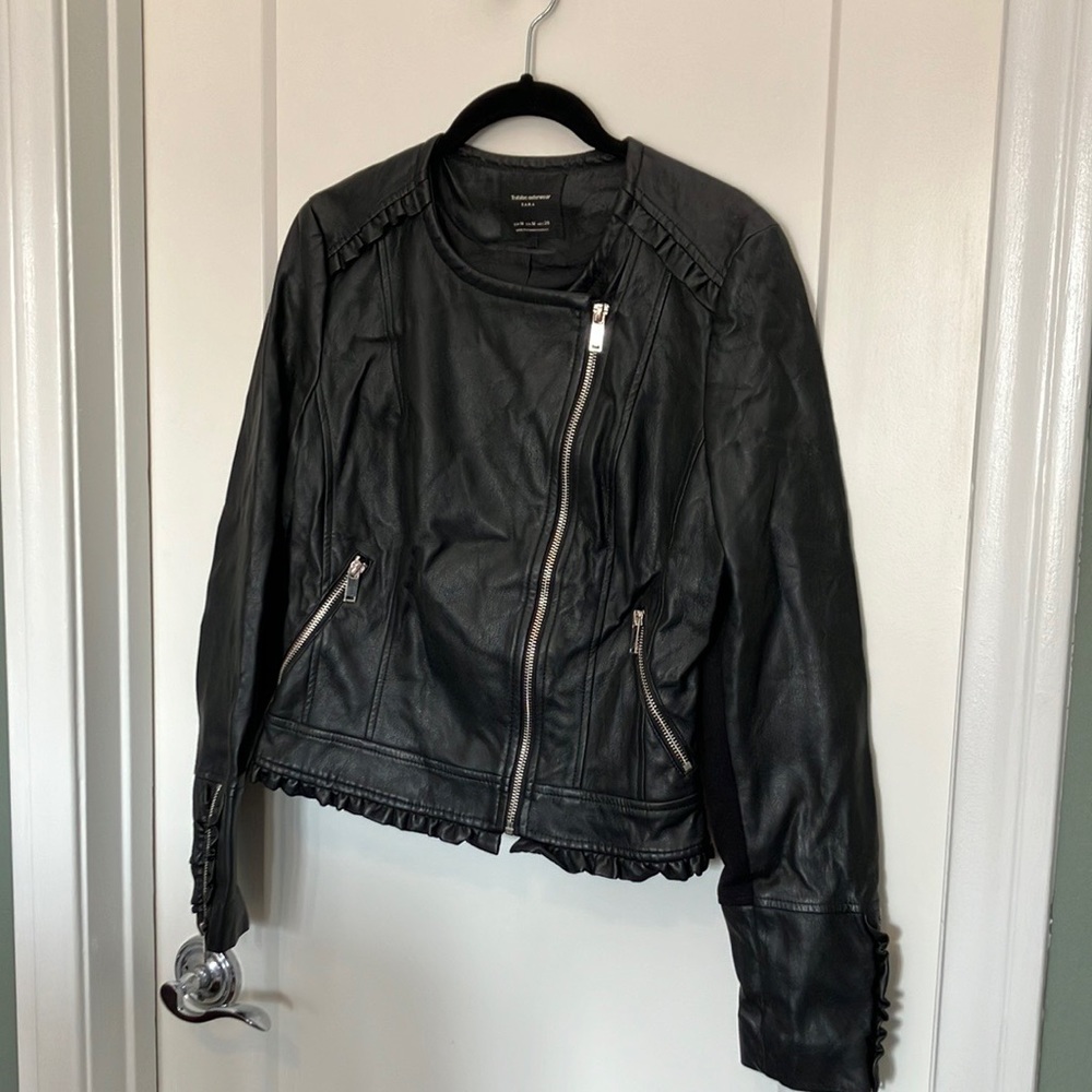 Zara Faux Leather Jacket. Size M